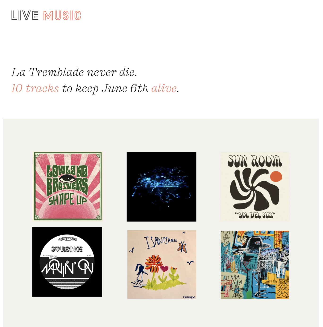 Live Music — La Tremblade never die, 10 tracks to keep June 6th alive