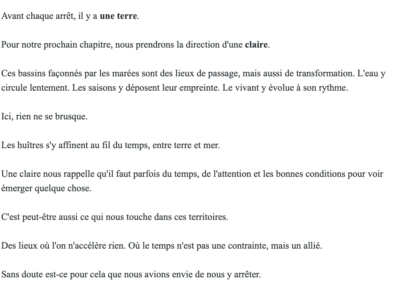 Live Territory — Avant chaque arrêt, il y a une terre